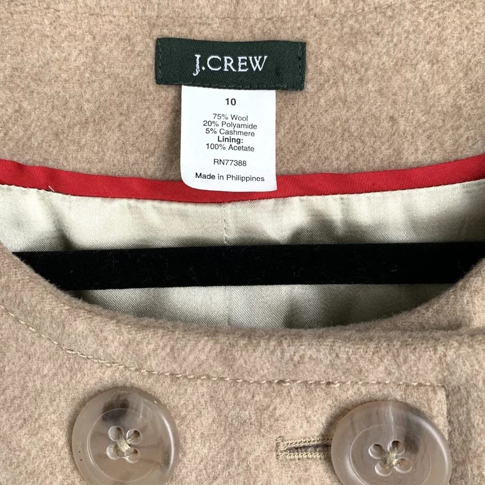 J. Crew Pippa Wool Blazer Peacoat (Beige) 10